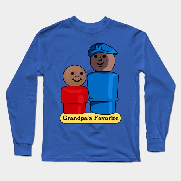 Little People Grandpa's Favorite Long Sleeve T-Shirt by Slightly Unhinged